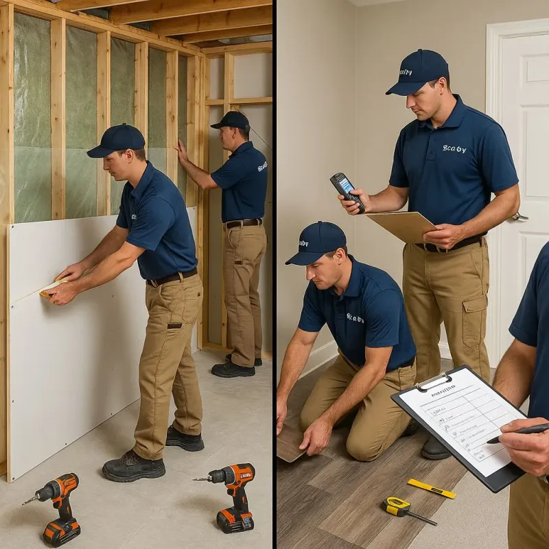 Repairs and Reconstruction process in Evansville, WI